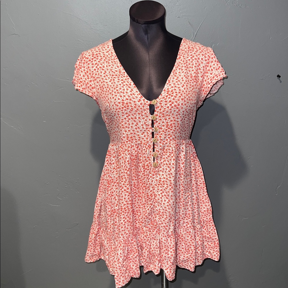 Hello Molly red/white flower pattern dress!